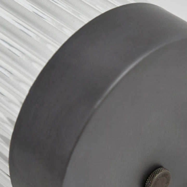 Zinco Cilindro – vista laterale applique semi-cilindrica metallo