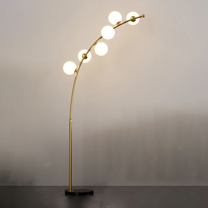 Zinco Arco – dimensioni lampada da terra curva a bolla