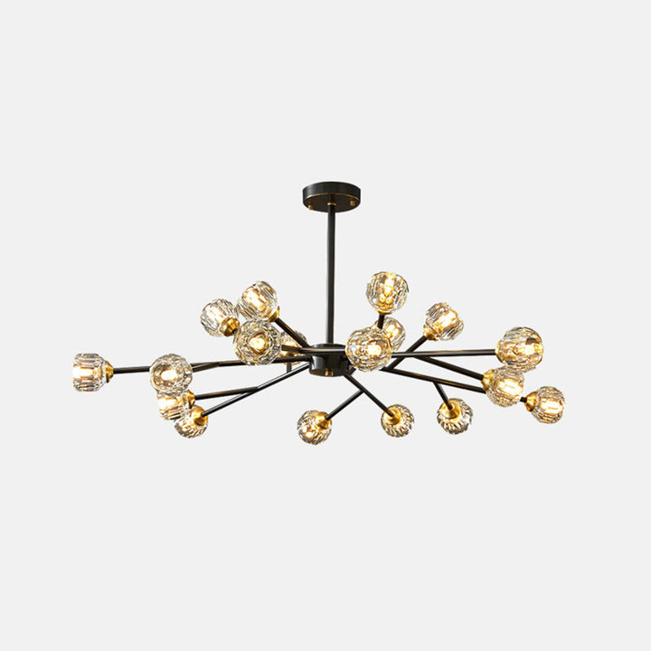 Zinco Luce – Lampadario a Sospensione in Metallo Dorato Soffiato – Zincooccasions