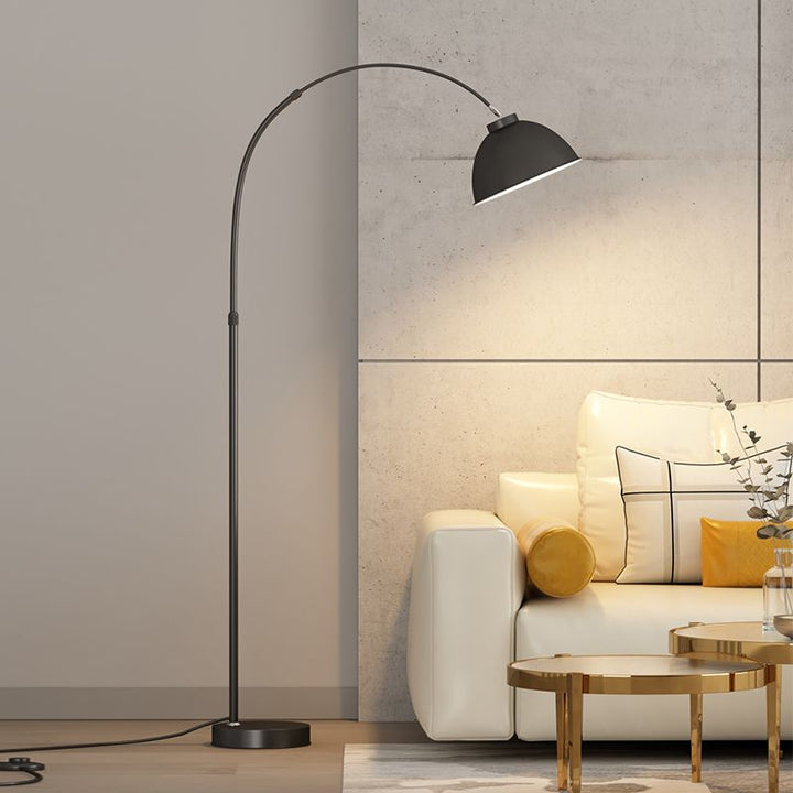 Zinco Colore – lampada da terra metallo nero, vista frontale