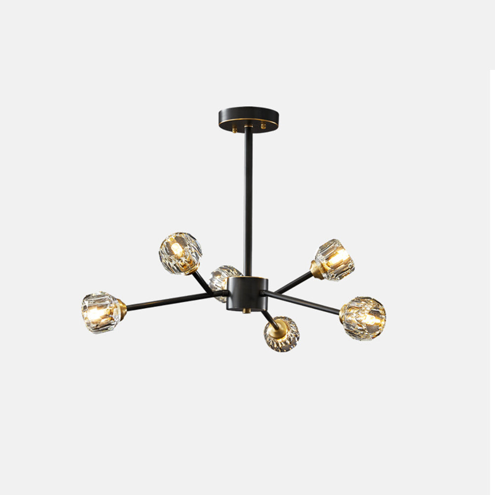 Zinco Luce – Lampadario a Sospensione in Metallo Dorato Soffiato – Zincooccasions