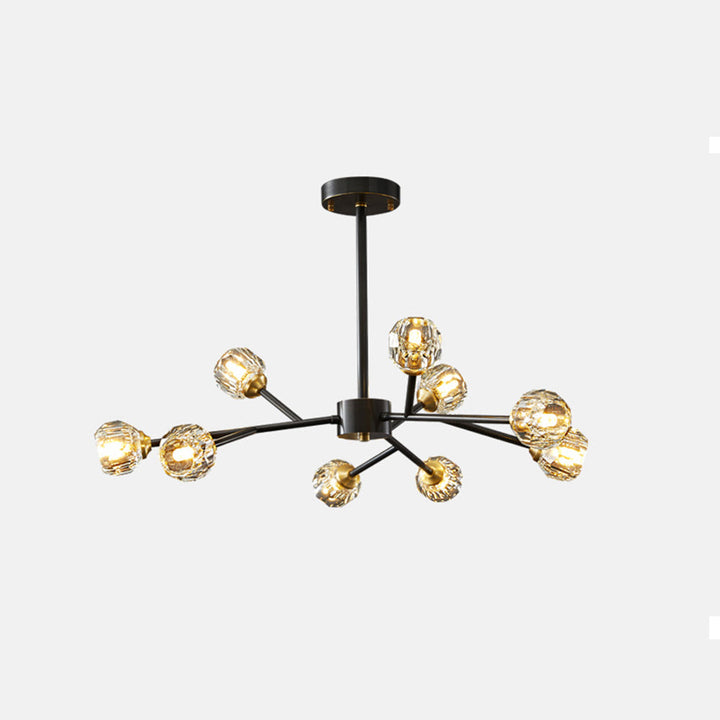 Zinco Luce – Lampadario a Sospensione in Metallo Dorato Soffiato – Zincooccasions