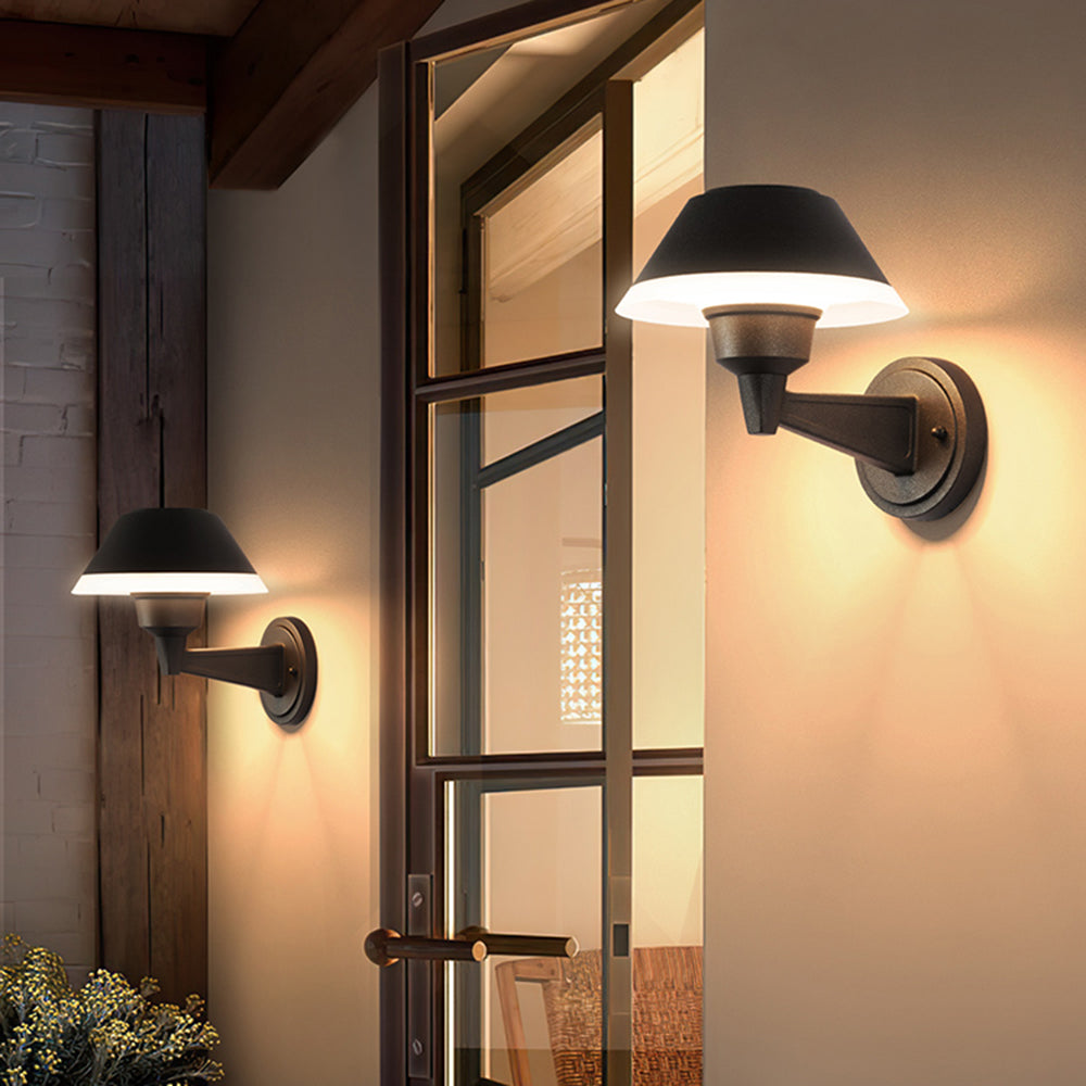Zinco Notte – applique da esterno nera classica, vista frontale