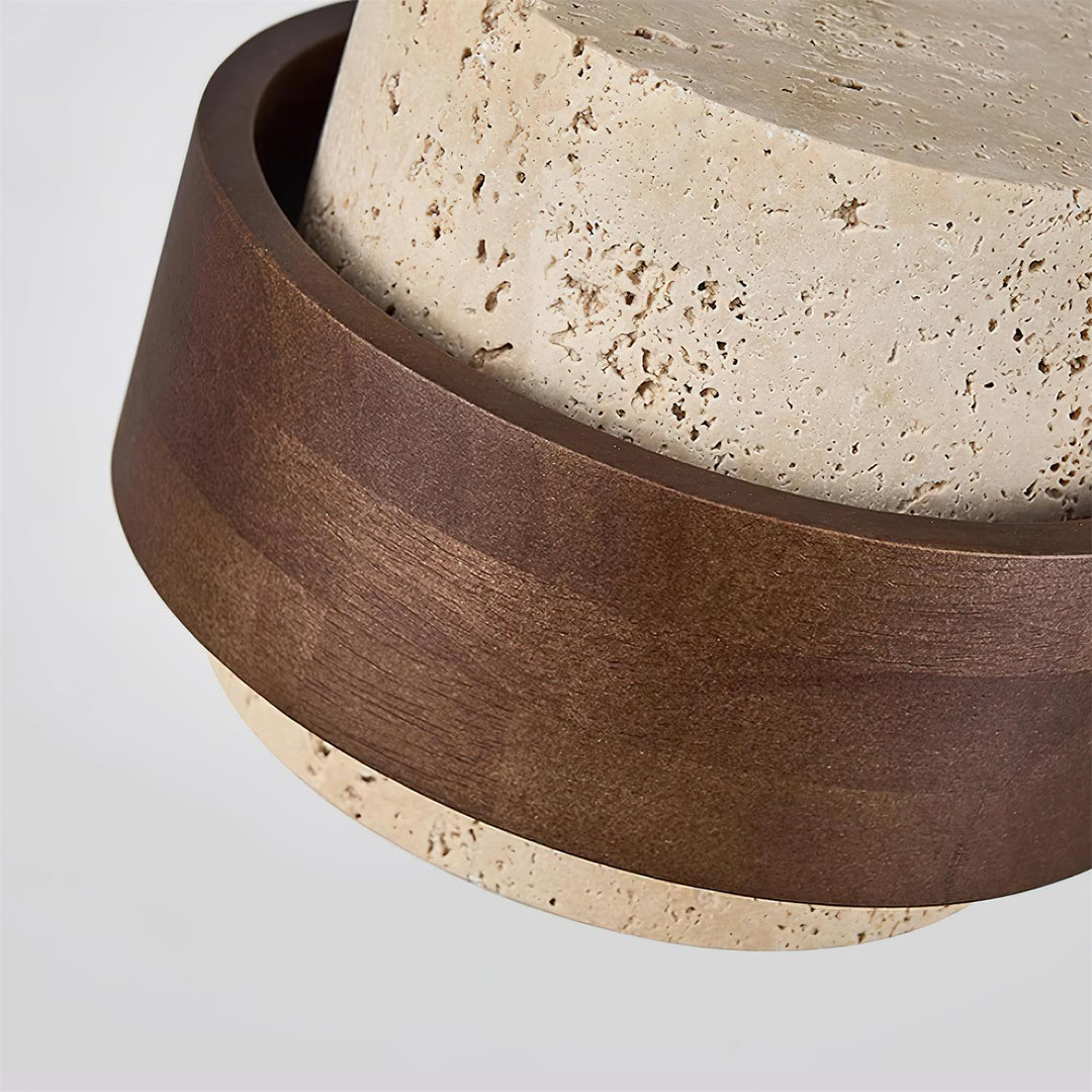 Zinco Terra – Lampada a Sospensione in Travertino Naturale – Zincooccasions