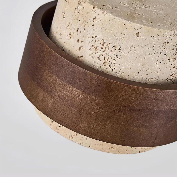 Zinco Terra – Lampada a Sospensione in Travertino Naturale – Zincooccasions