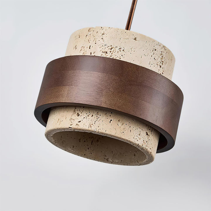 Zinco Terra – Lampada a Sospensione in Travertino Naturale – Zincooccasions