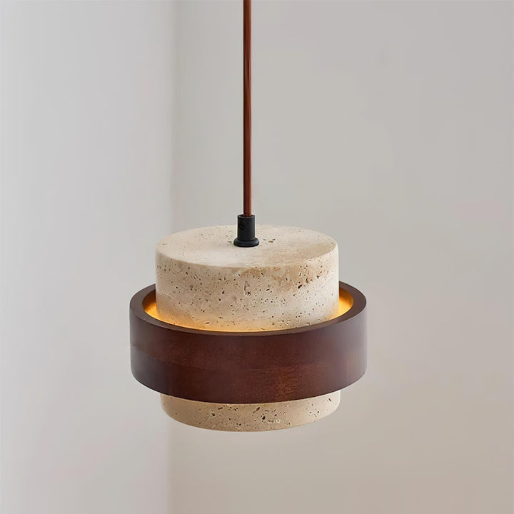 Zinco Terra – Lampada a Sospensione in Travertino Naturale – Zincooccasions