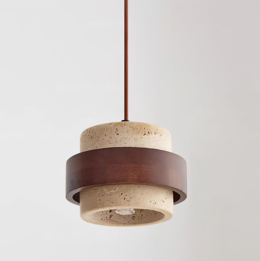 Zinco Terra – Lampada a Sospensione in Travertino Naturale – Zincooccasions