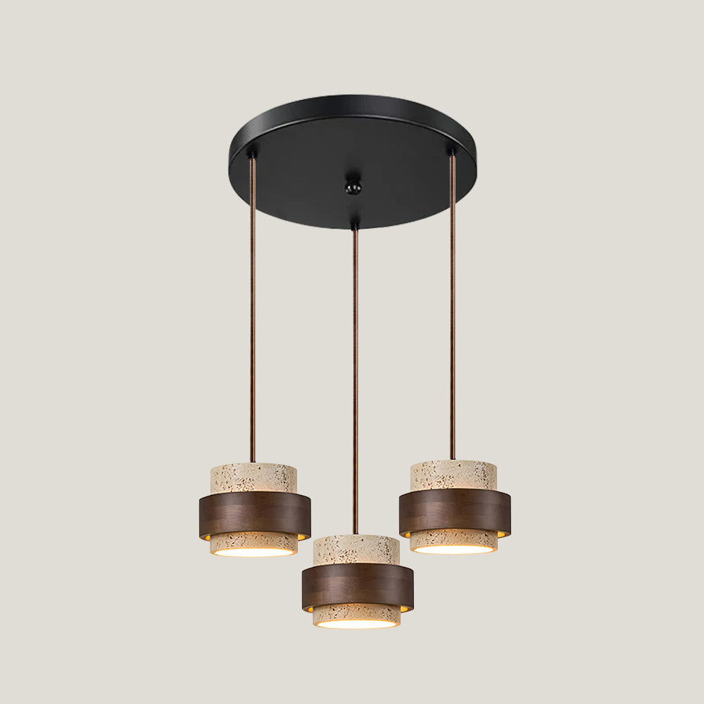 Zinco Terra – Lampada a Sospensione in Travertino Naturale – Zincooccasions