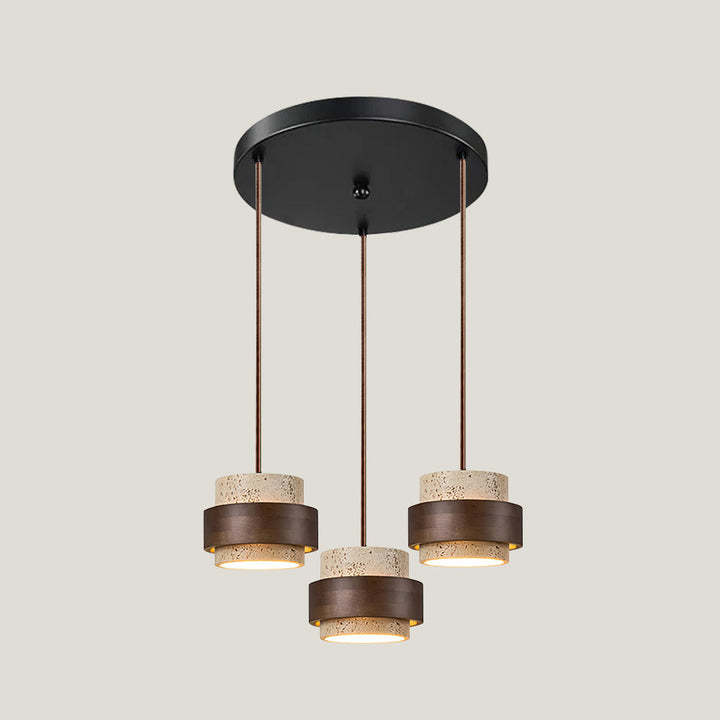Zinco Terra – Lampada a Sospensione in Travertino Naturale – Zincooccasions