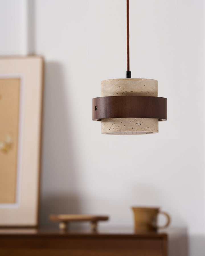 Zinco Terra – Lampada a Sospensione in Travertino Naturale – Zincooccasions