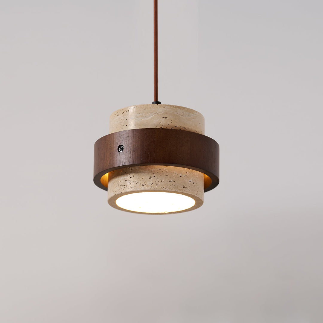 Zinco Terra – Lampada a Sospensione in Travertino Naturale – Zincooccasions