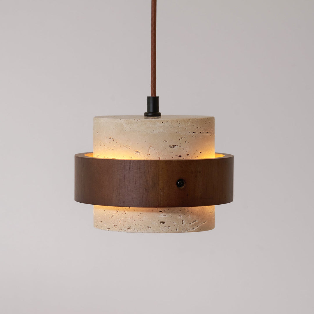Zinco Terra – Lampada a Sospensione in Travertino Naturale – Zincooccasions