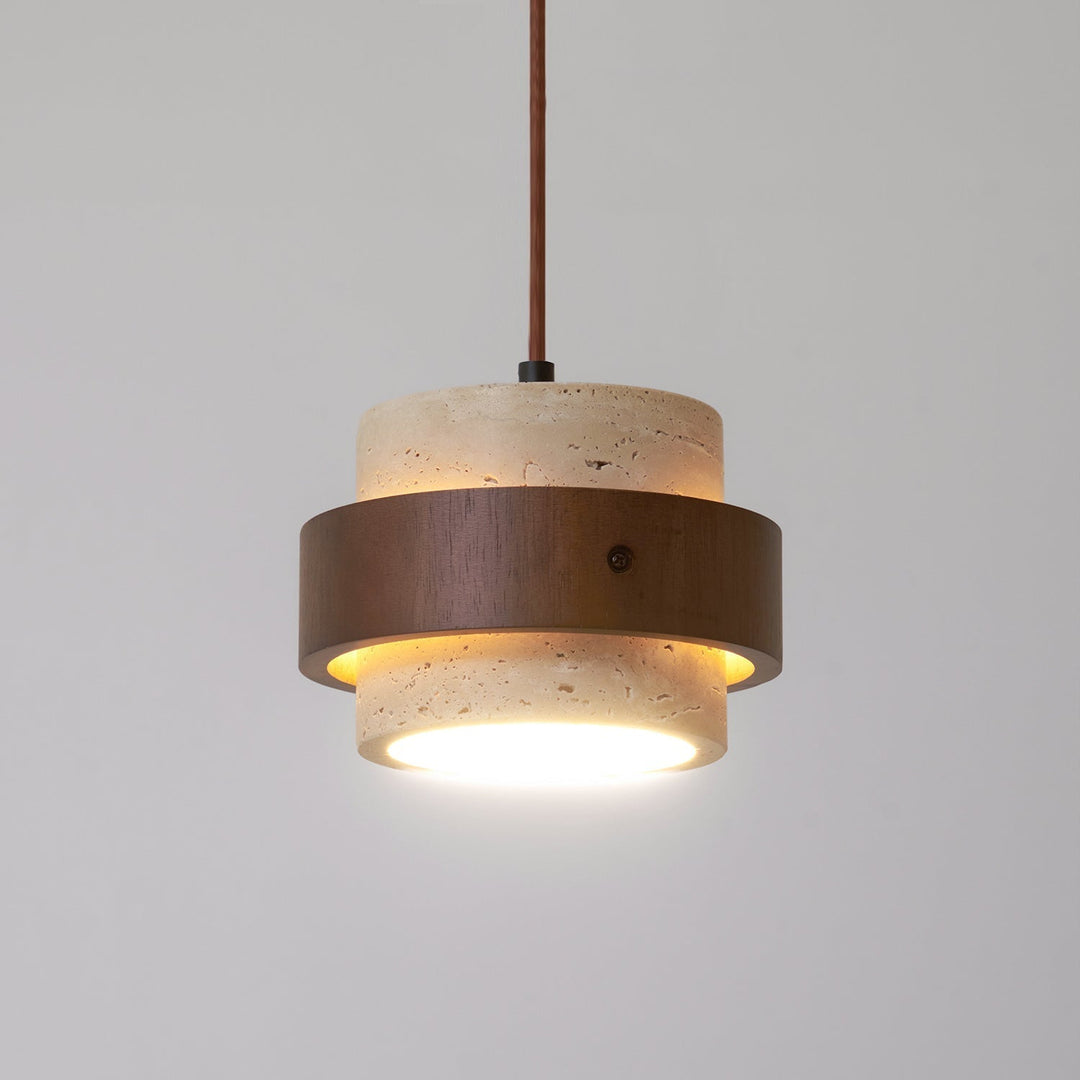 Zinco Terra – Lampada a Sospensione in Travertino Naturale – Zincooccasions
