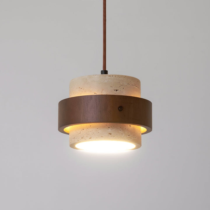 Zinco Terra – Lampada a Sospensione in Travertino Naturale – Zincooccasions