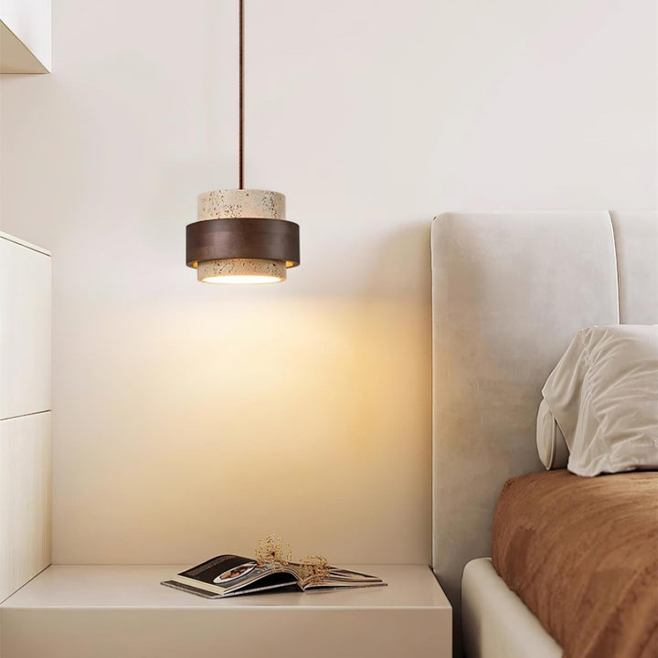 Zinco Terra – Lampada a Sospensione in Travertino Naturale – Zincooccasions