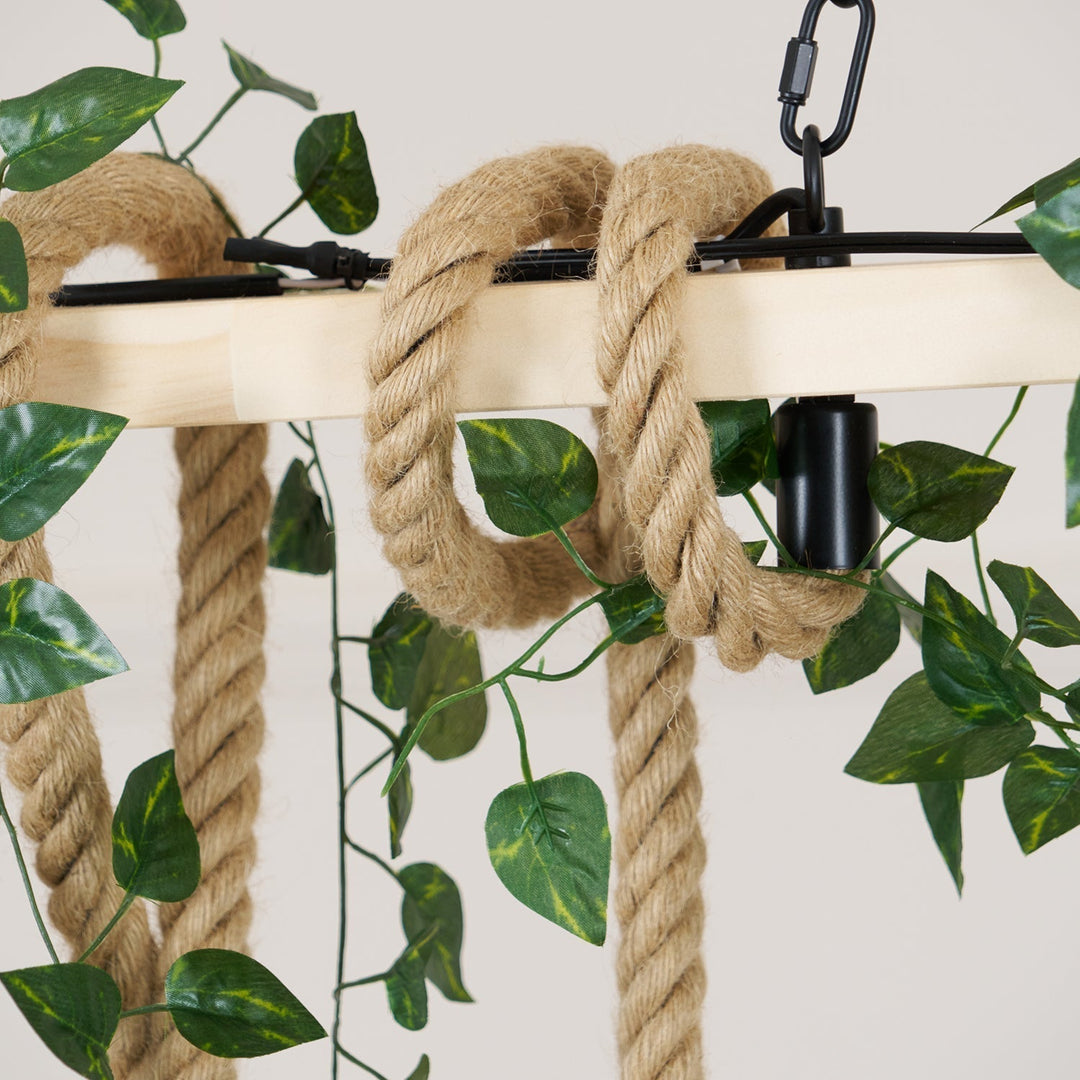 Zinco Granata – Lampadario Rustico in Corda di Canapa – Zincooccasions
