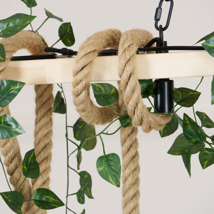 Zinco Granata – Lampadario Rustico in Corda di Canapa – Zincooccasions