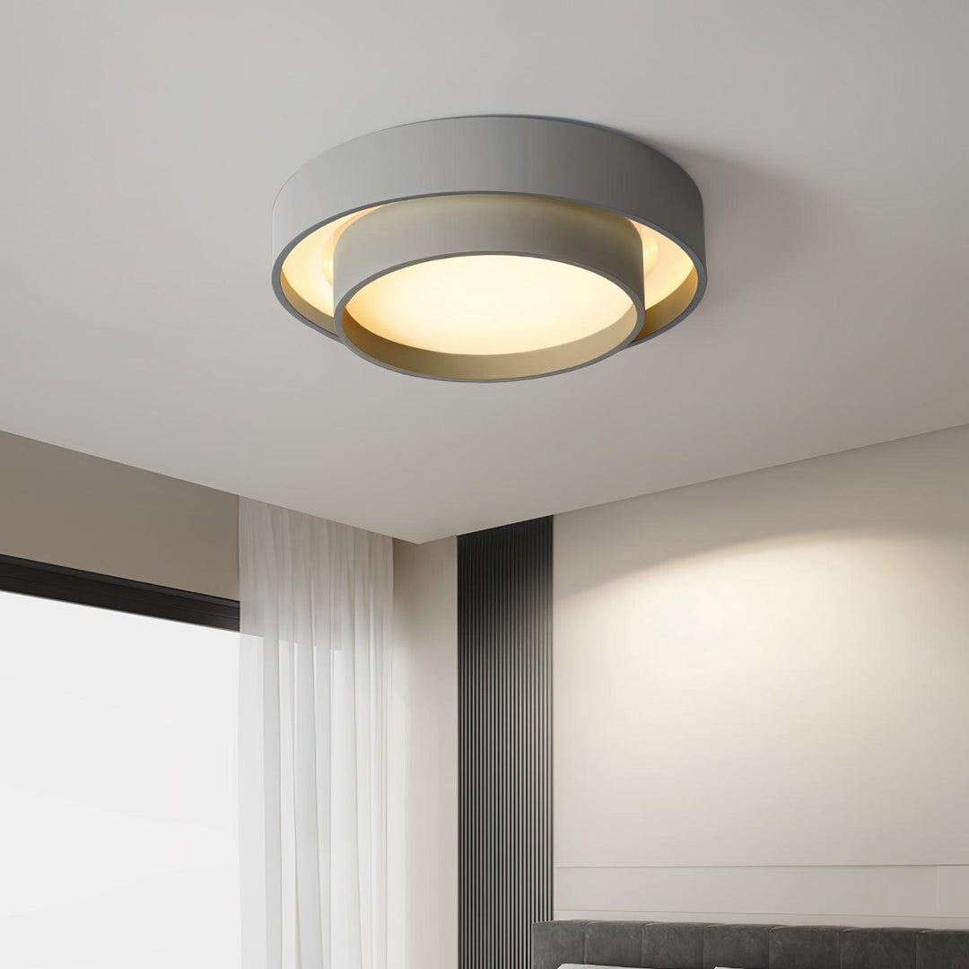 Zinco Doppio Anello – Plafoniera LED a Doppio Anello Cilindrico – Zincooccasions