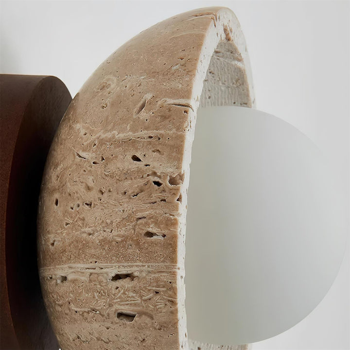 Zinco Pietra – Plafoniera Minimalista in Travertino per Soffitto – Zincooccasions
