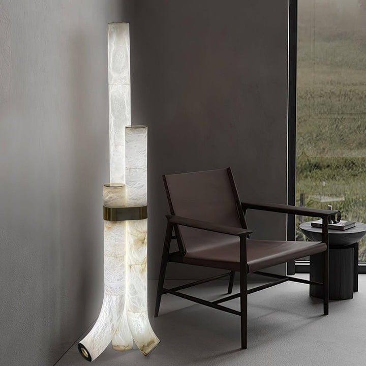 Zinco Orion – Lampada da Terra in Alabastro Naturale – Zincooccasions