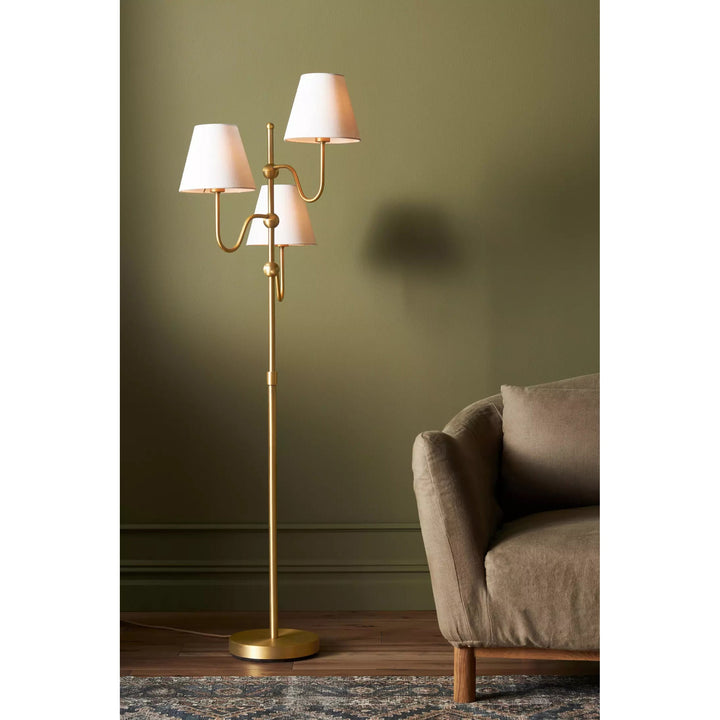 Zinco Triple – vista laterale lampada tre luci tessuto