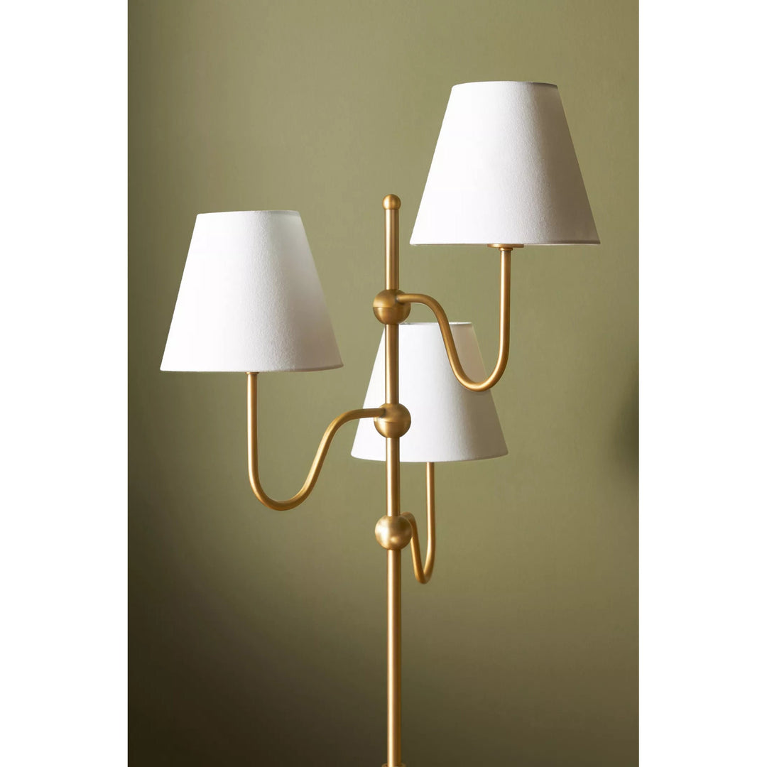 Zinco Triple – dettaglio attacco bracci lampada ottone
