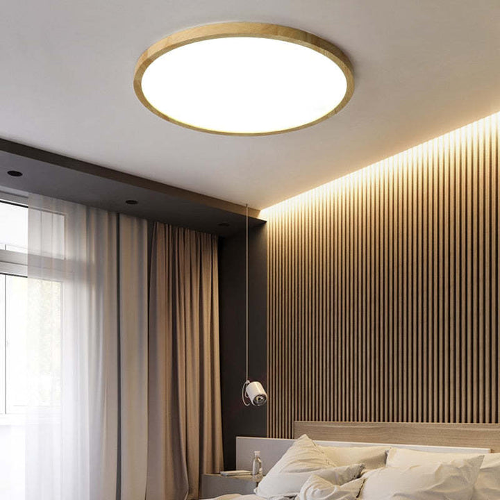 Zinco Bosco – plafoniera legno in camera da letto minimal