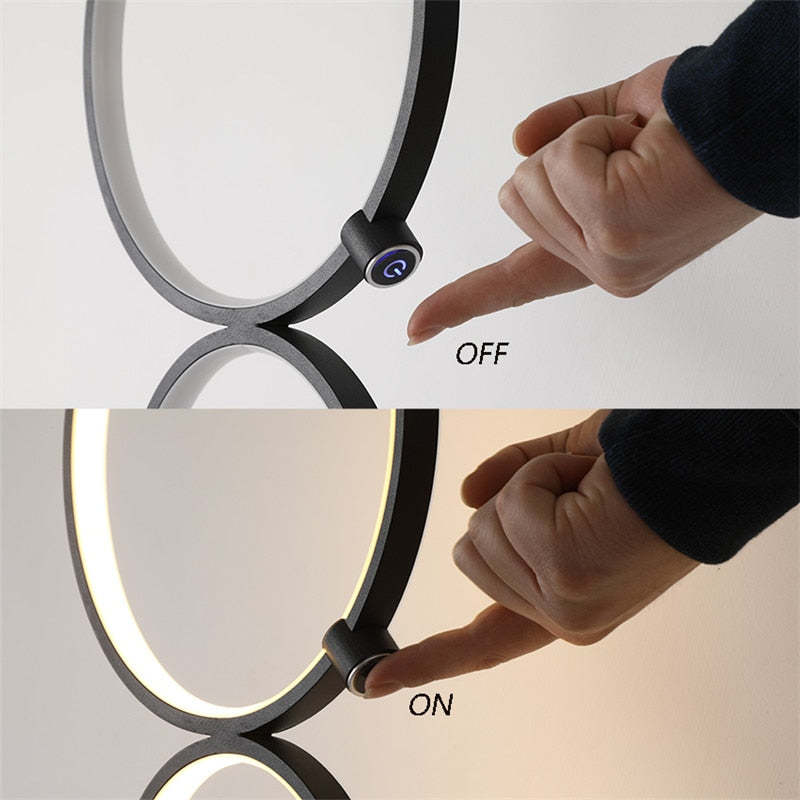Zinco Ring – Lampada da Terra LED Multi-Anelli in Metallo e Silicone – Zincooccasions