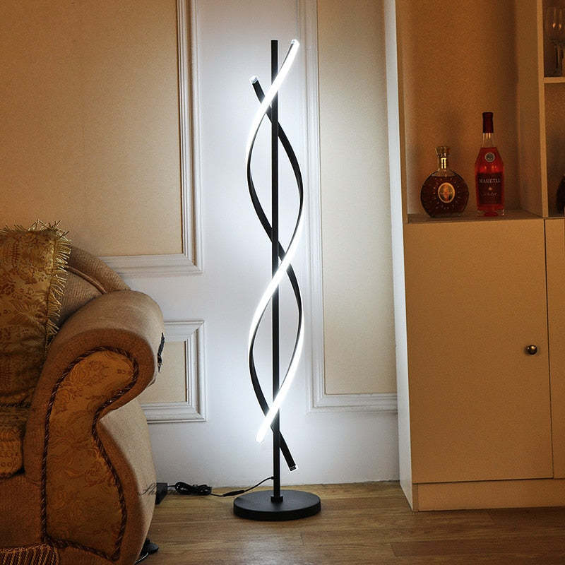 Zinco Mira Linea – lampada da terra LED lineare in acrilico, vista frontale